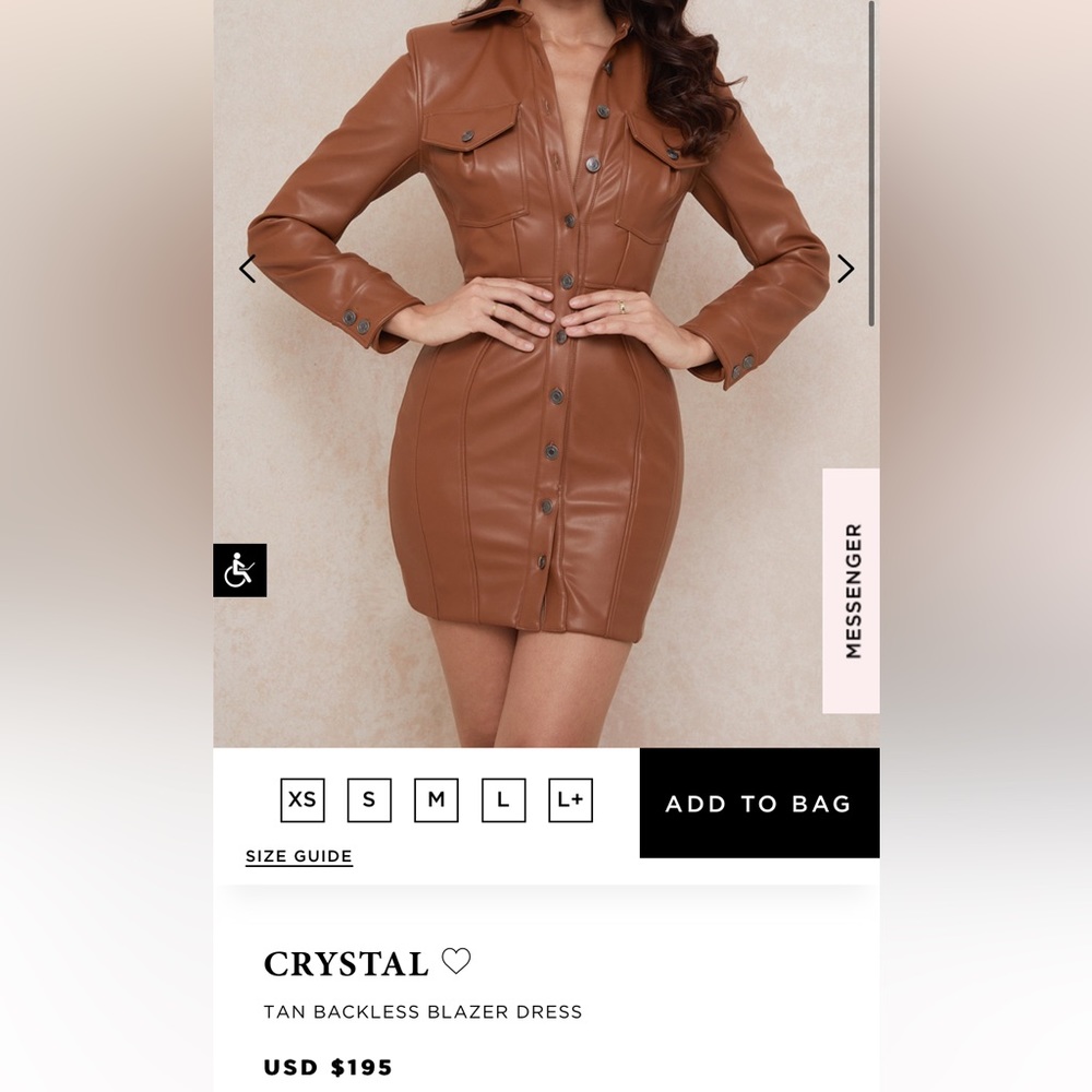 houseofcb LEATHER JACKET DRESS